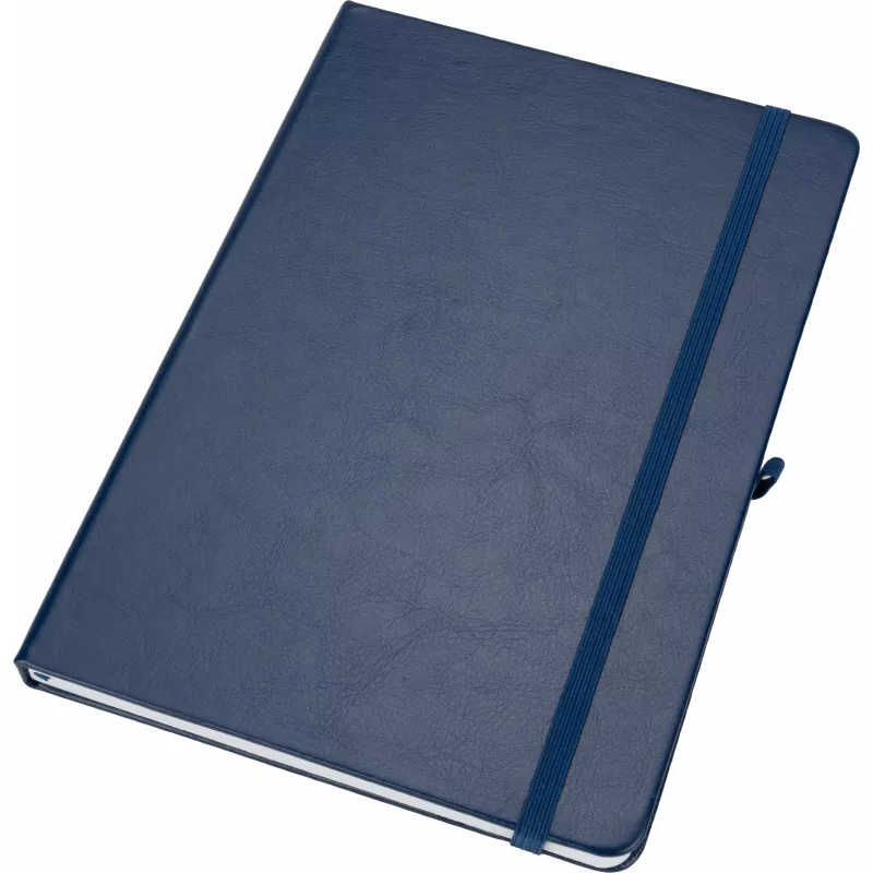 Notatnik A5 w linie z PU z recyklingu CLEO - granatowy (2374844)