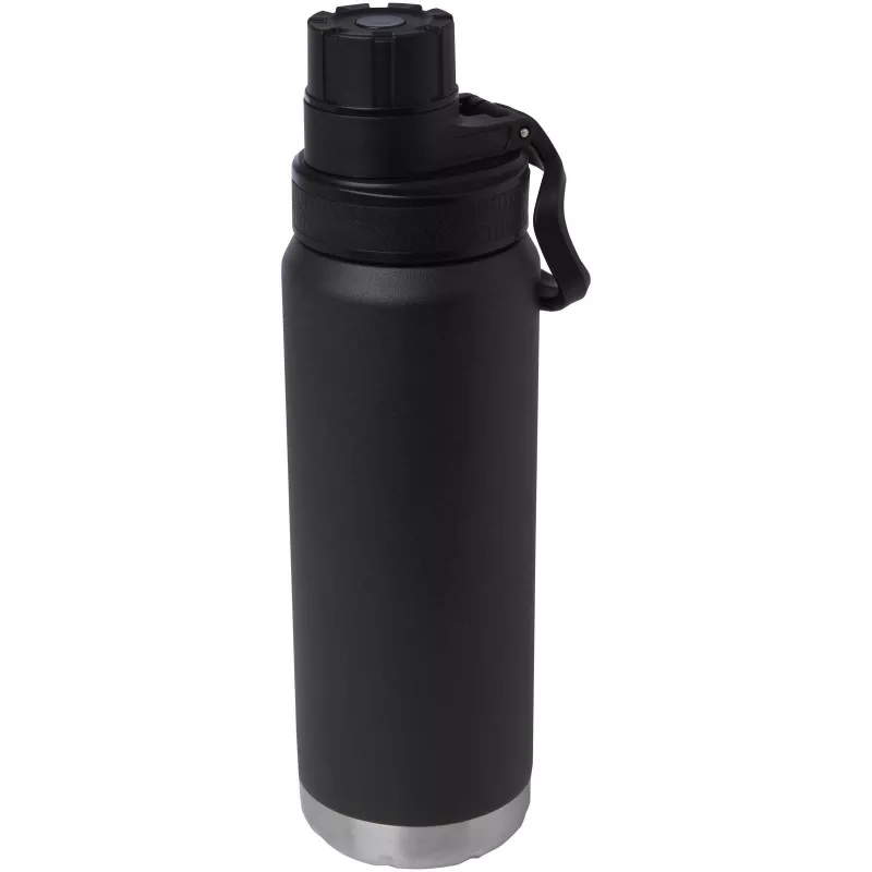 Butelka Fortis z recyklingowanej stali nierdzewnej, z miedzianą izolacją próżniową, o pojemności 700 ml, z certyfikatem RCS - Czarny (10084290)
