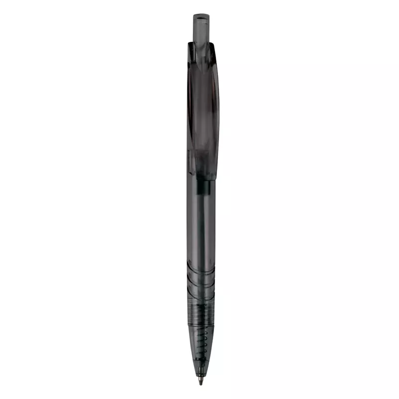 Długopis z plastiku z recyklingu - czarny transparentny (LT87547-N0402)