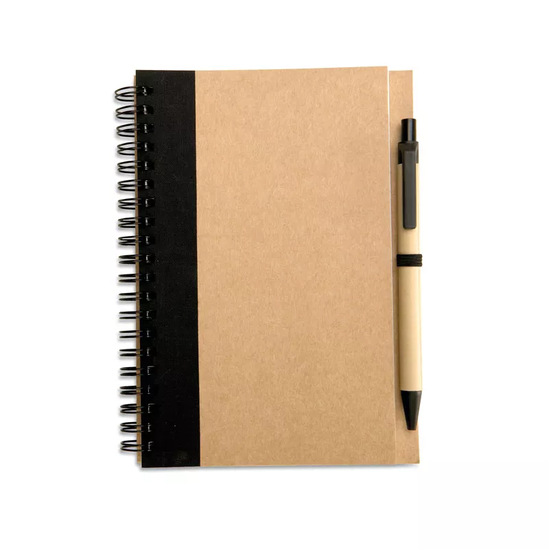 Notes B6 z długopisem 70 kartek gładkie SONORA PLUS - Czarny (IT3775-03)