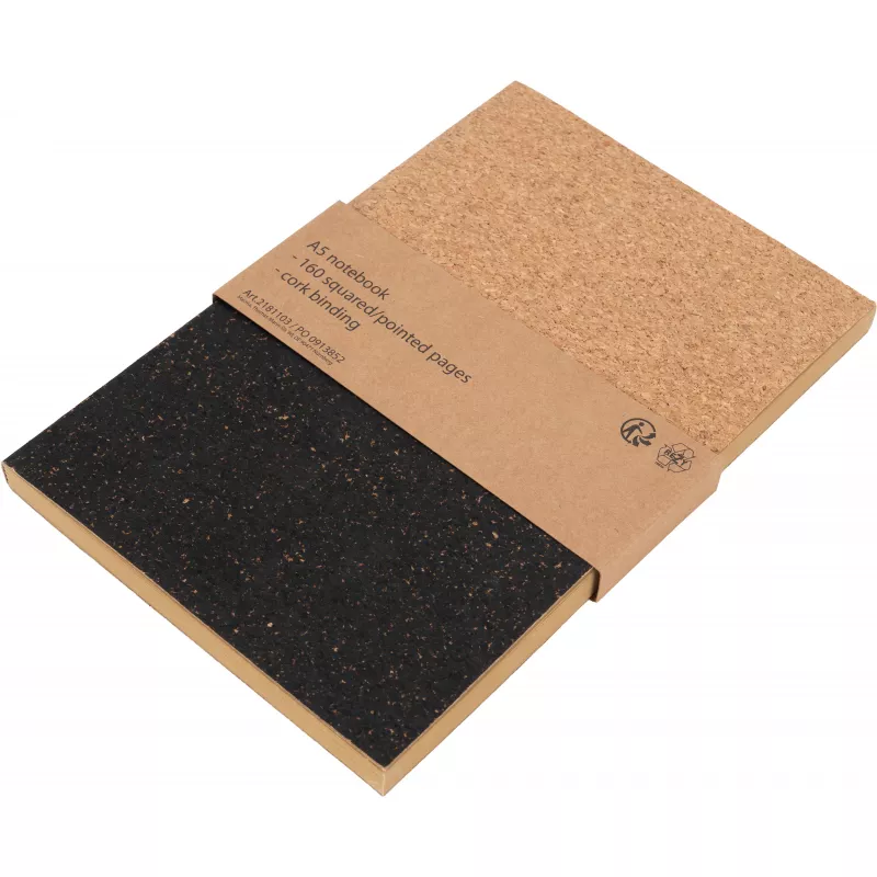 Notatnik A5 w kropki ATTILIO - czarny (2181103)