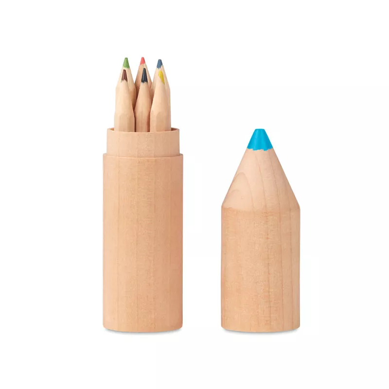 Kredki drewniane 6 szt. w pudełku PETIT COLORET - Drewna (MO9875-40)
