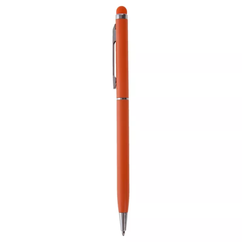 Długopis metalowy matowy z touch pen-em | Dennis - pomarańczowy (V1637-07)