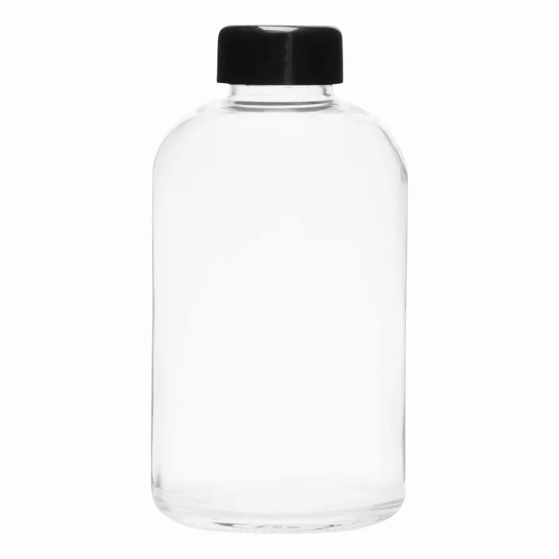 Szklana butelka do picia - czarny, transparentny (56-0304269)