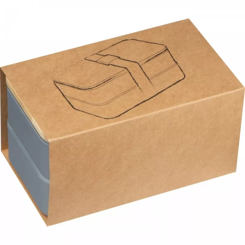 Lunch box ze sztućcami 600 ml SALVATORE - szary (8253107)