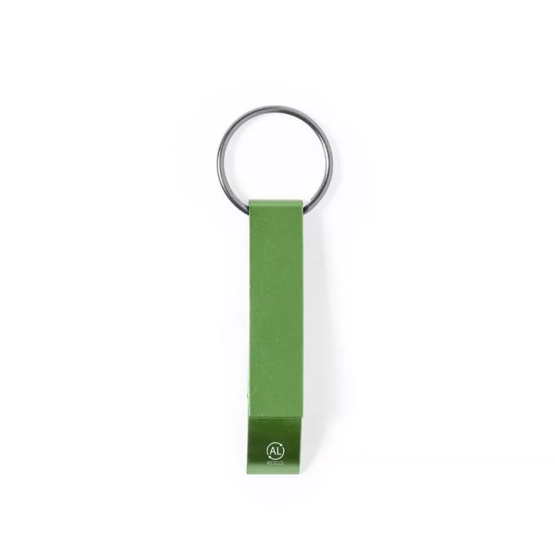 Brelok do kluczy, otwieracz do butelek z aluminium z recyklingu - zielony (V1102-06)