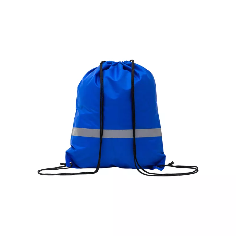 Plecak poliestrowy z taśmą odblaskową, 33.5 x 42 cm - niebieski (R08696.04)