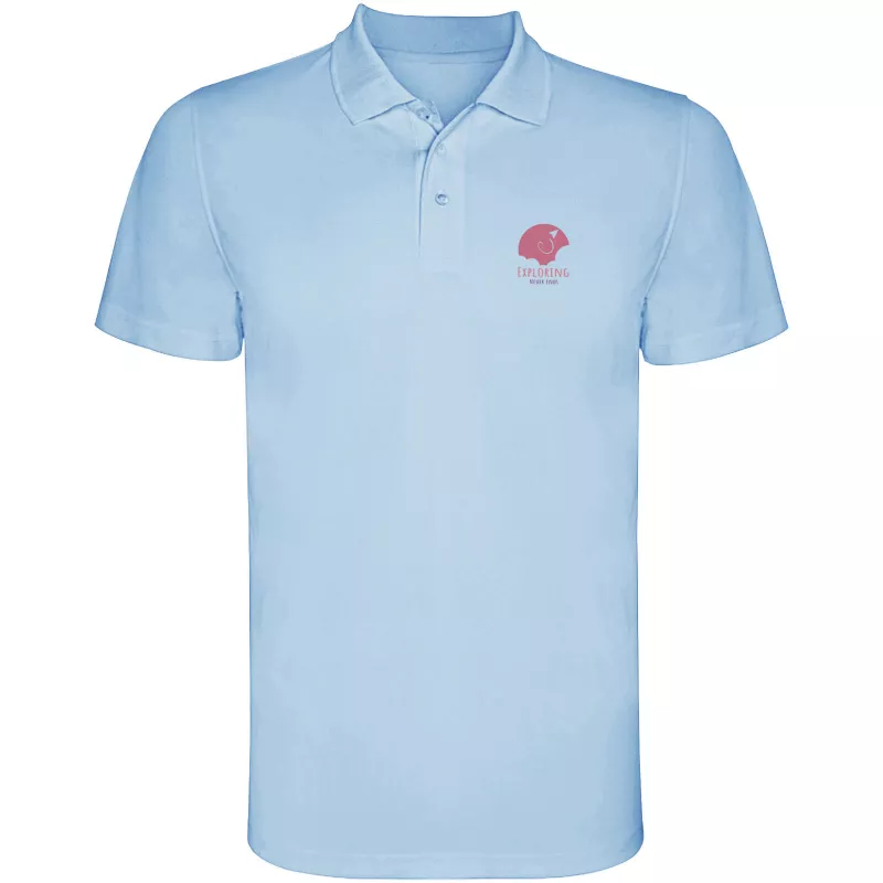 Dziecięca sportowa koszulka polo z poliestru 150 g/m² ROLY MONZHA  - Błękitny (K0404-SKY BLUE)