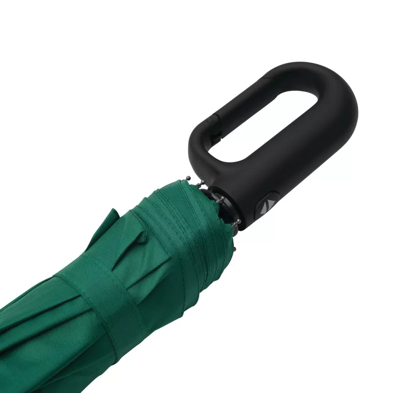 Automatyczna, wiatroodporna parasolka kieszonkowa z pokrowcem w dopasowanym kolorze - ciemnozielony (56-0101505)