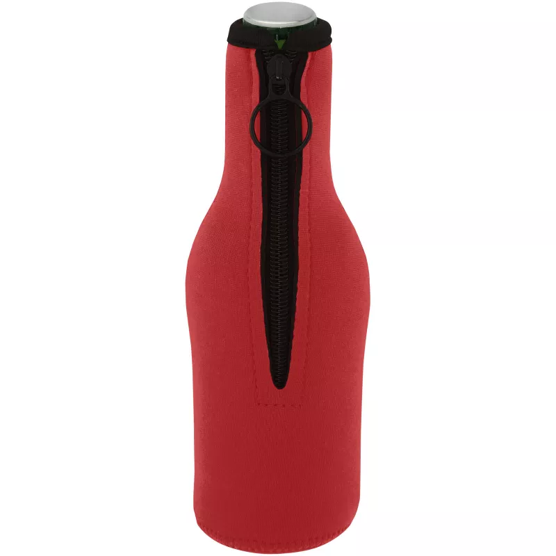 Uchwyt na butelkę z neoprenu z recyklingu Fris - Czerwony (11328721)