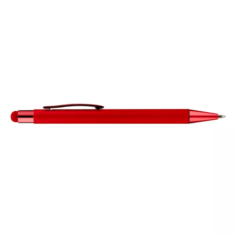 Długopis aluminiowy z touch pen-em | Ida - czerwony (V1376-05)