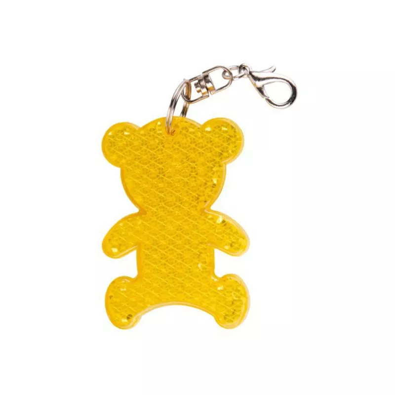 Brelok odblaskowy w kształcie misia Teddy - żółty (R73235.03)