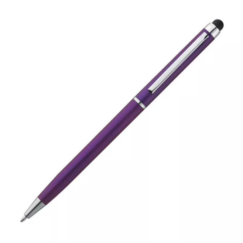 Długopis plastikowy touch pen - fioletowy (1878612)