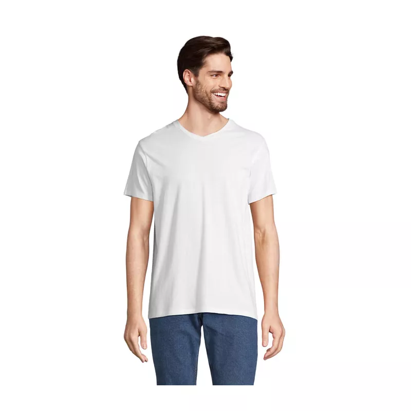 Koszulka unisex z dekoltem w serek Sol's REGENT V - Bialy (S04765-WH)