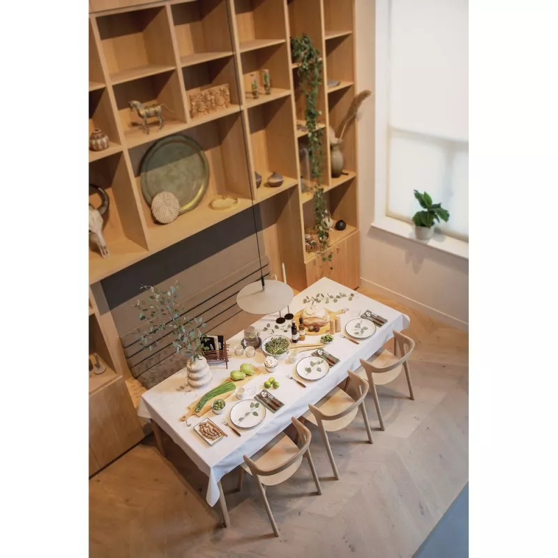 Miska do sałatki Ukiyo, bambusowe sztućce - biały, czarny (P263.091)