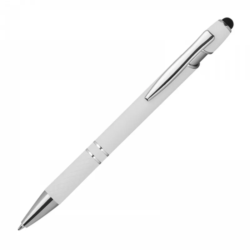 Długopis aluminiowy touch pen HERMANN - biały (1368906)
