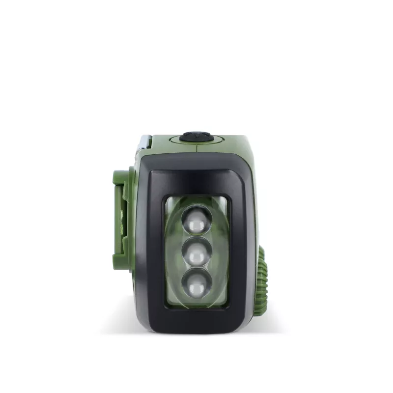 SafeSound Radio awaryjne zasilane energią słoneczną i korbką - ciemnozielony (LT95607-N0030)