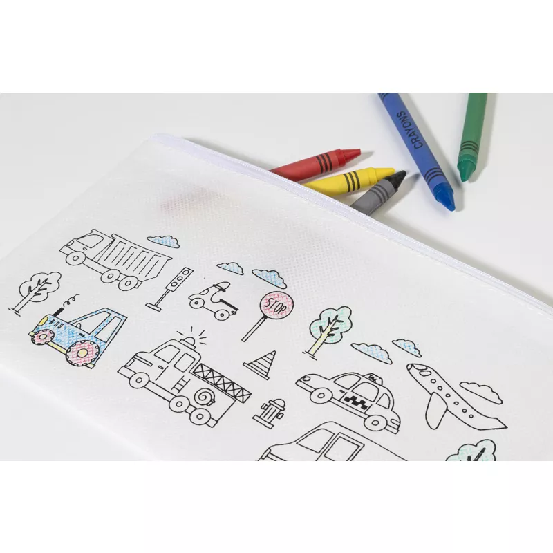 Gocolo piórnik do kolorowania RPET - biały (AP800300)