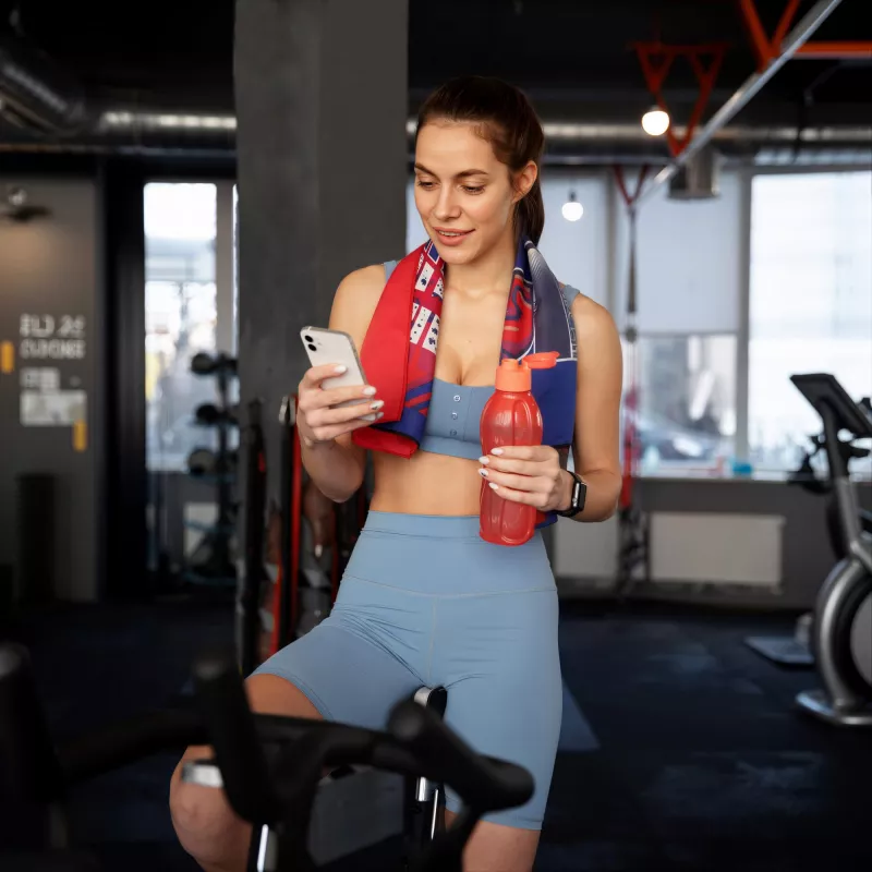 R-PET Szybkoschnący ręcznik 40×80 cm z woreczkiem, sublimacja. - czerwony (LT97214-N0021)