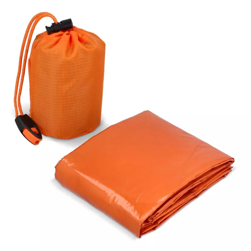 Ponczo termiczne 2 w 1 do survivalu na świeżym powietrzu - pomarańczowy (LT94581-N0026)