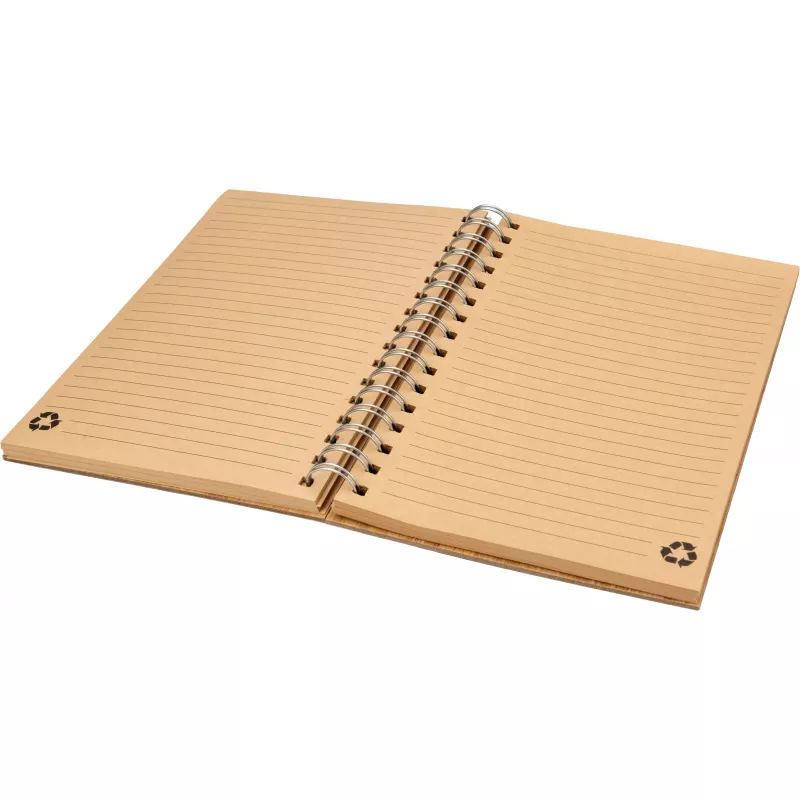 Notes A5 w linie z papieru z recyklingu z długopisem PISA - beżowy (269913)