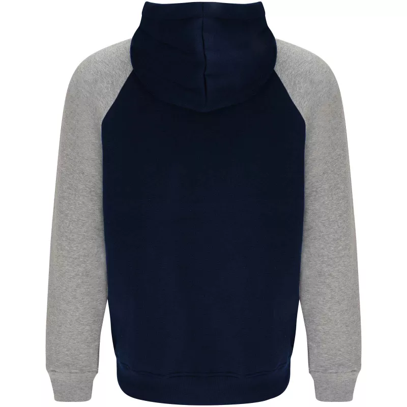Badet dwukolorowa bluza z kapturem unisex - Navy Blue-Szary melanż (R1058-H_GREY-NAVYBLUE)