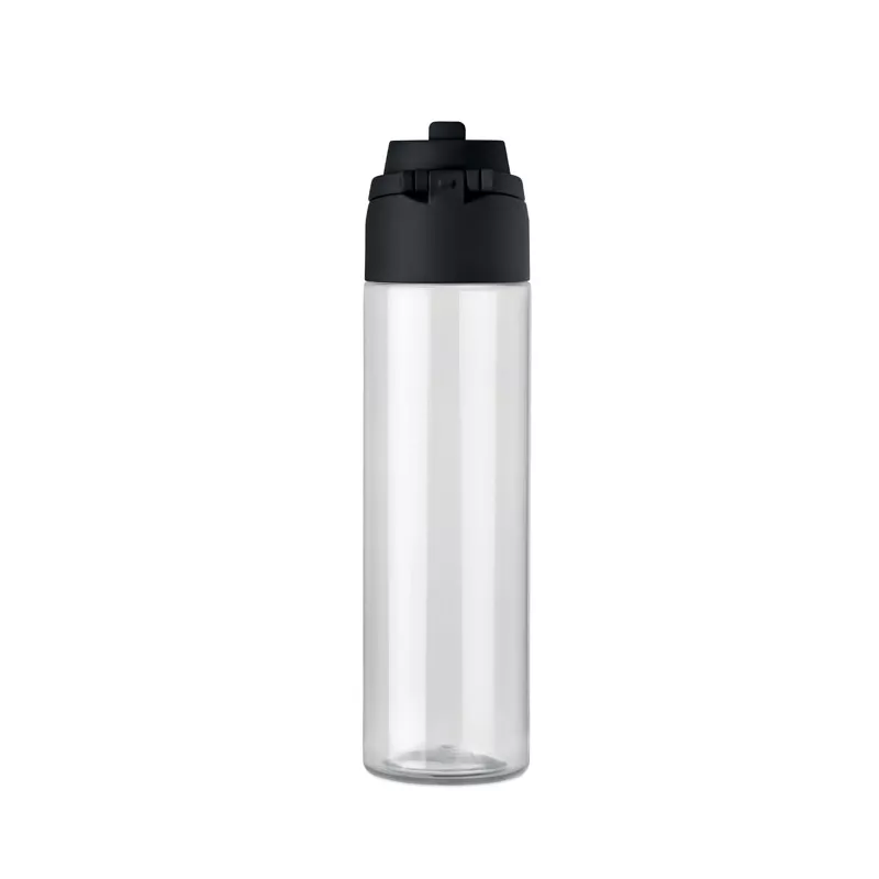 Butelka z RPET ze słomką 2 w 1 700 ml TOIEN KLAR - Czarny (MO2990-03)