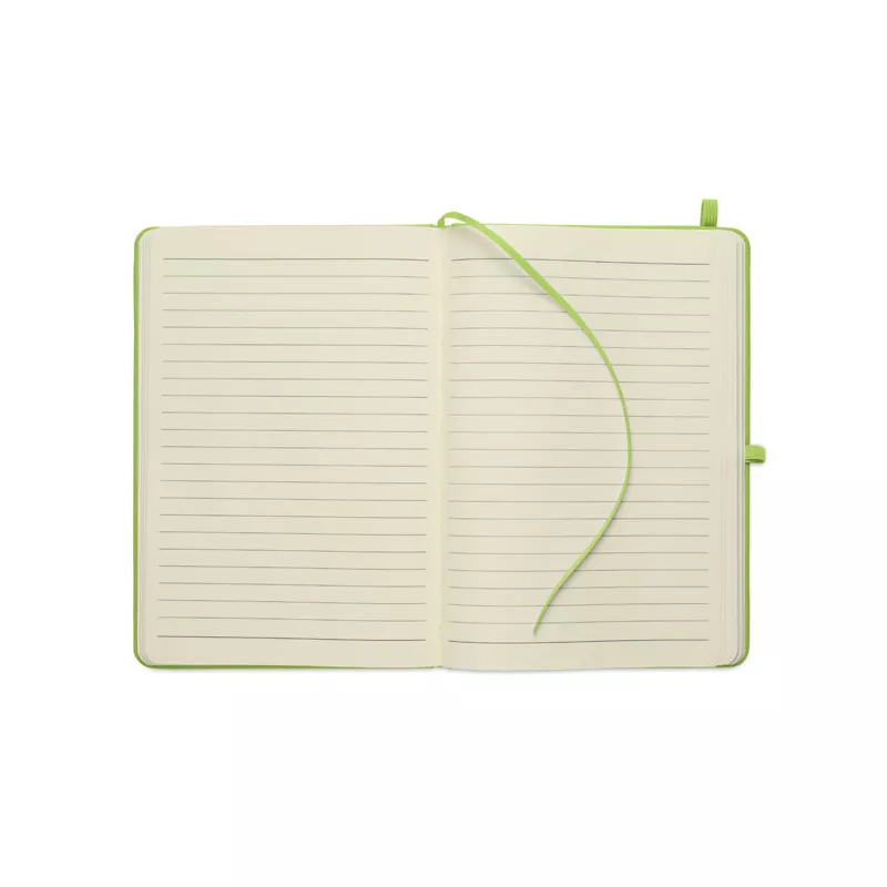 Notes A5 w okładce z PU 96 kartek w linię ARCOLOOP - Limonka (MO3124-48)