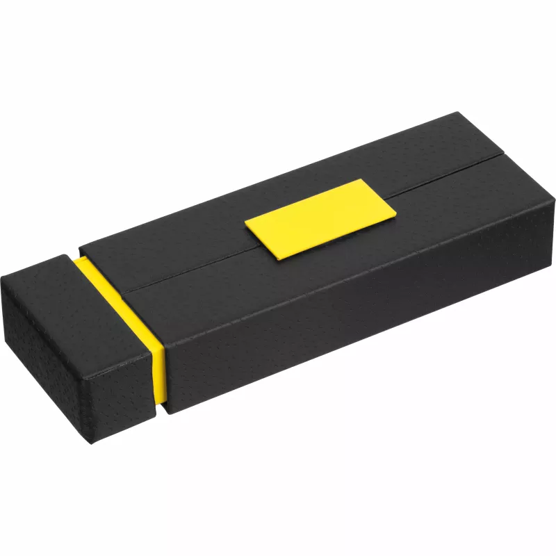 Zestaw piśmienny długopis i pióro kulkowe REGINALD - żółty (1539808)