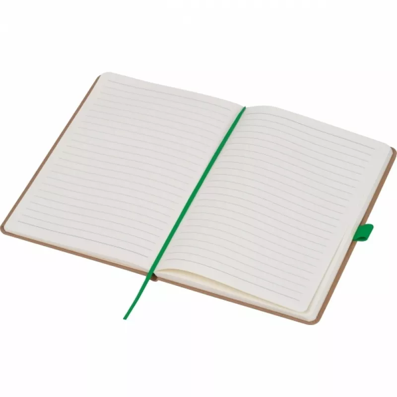 Notatnik A5 w linie z papieru z recyklingu BOURNEMOUTH - zielony (528309)
