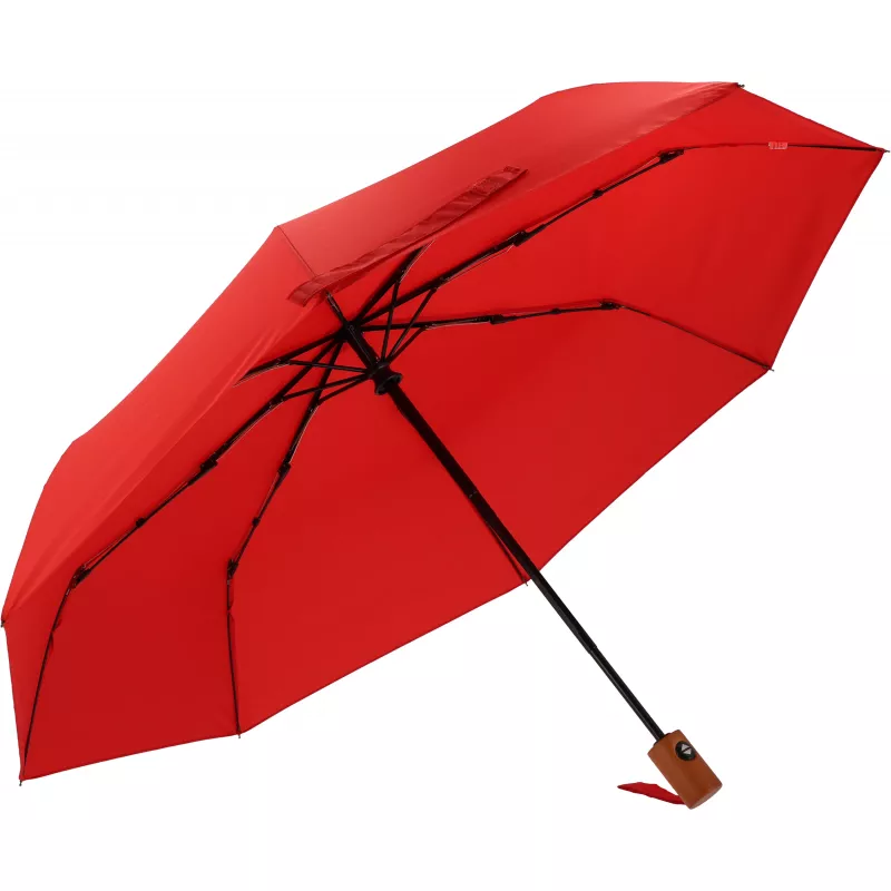 Parasol automatyczny Ø100 cm rPET IPSWICH - czerwony (322305)