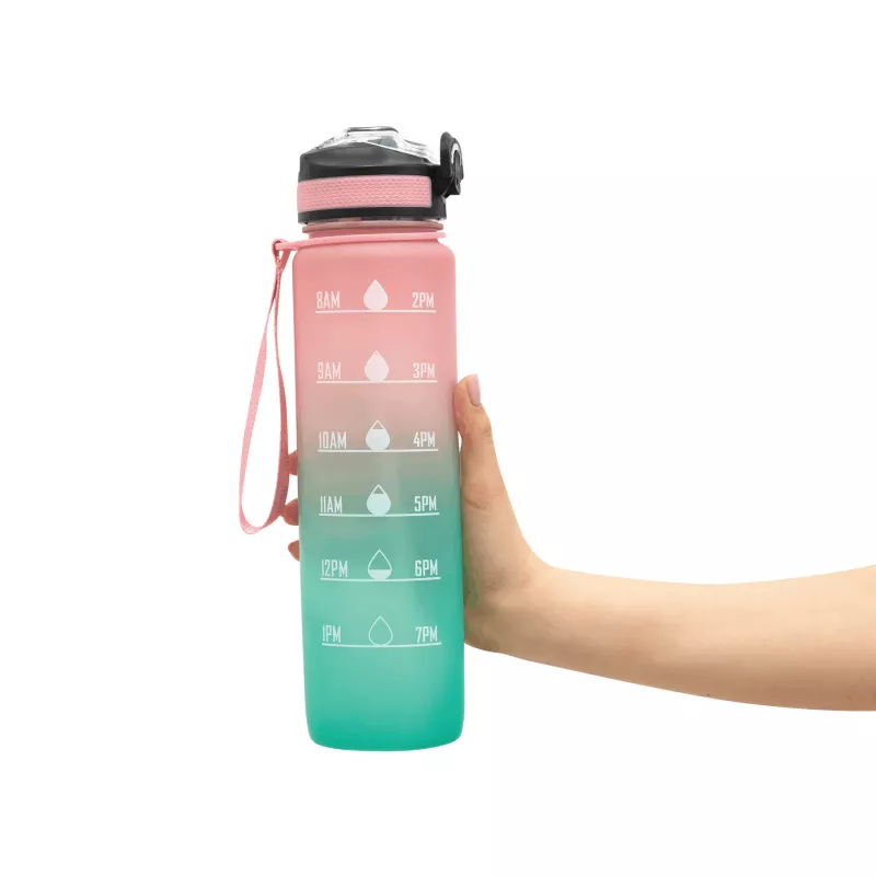 Sportowa butelka na wodę - różowy, turkusowy (56-0603184)