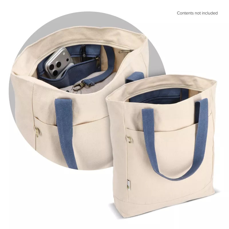 Torba Canvas InSideOut Reuuz 33 x 42 x 10 cm - Ecru / niebieskoszary (LT57116-N5465)