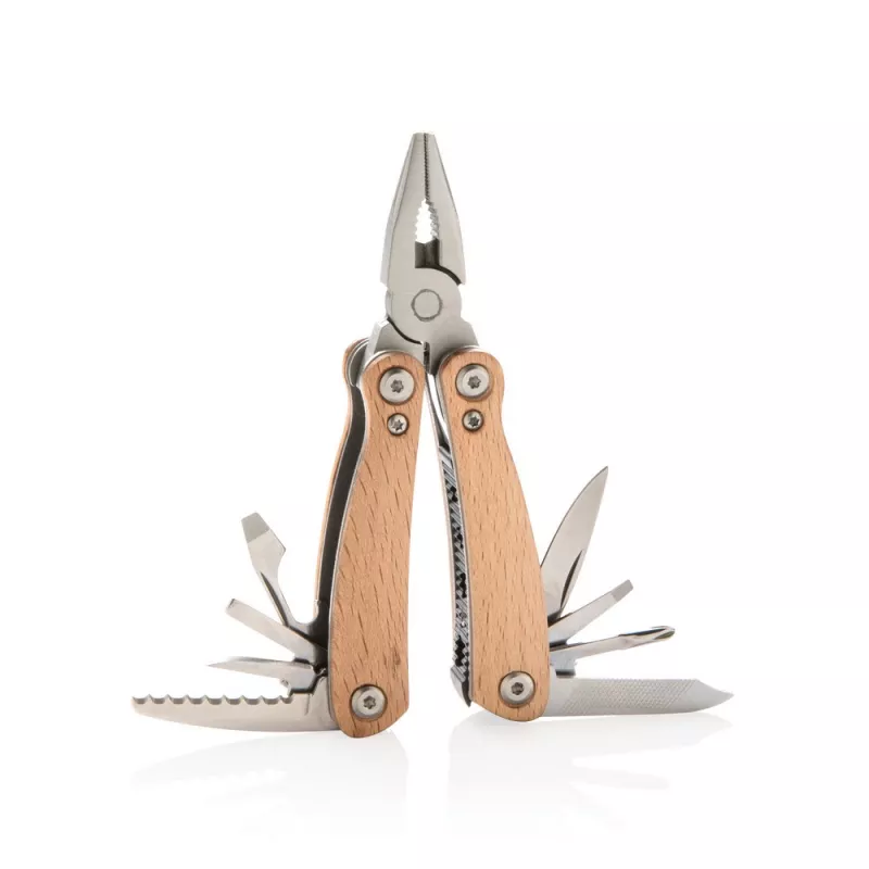 Mini narzędzie wielofunkcyjne, 12 el. - brązowy (P221.379)
