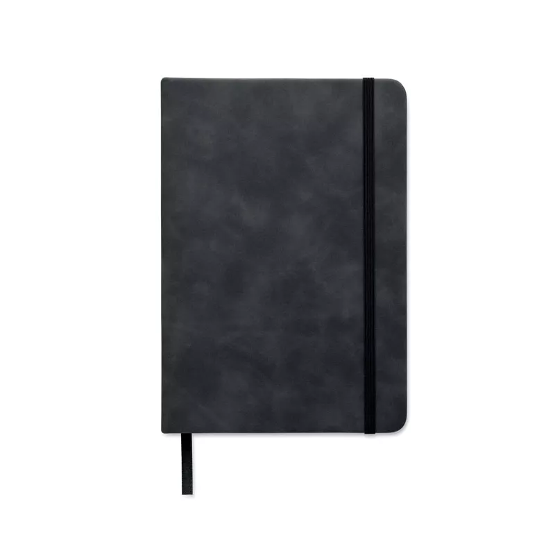 Notes A5 w twardej okładce z PU 80 kartek w linię TINT - Czarny (MO2664-03)