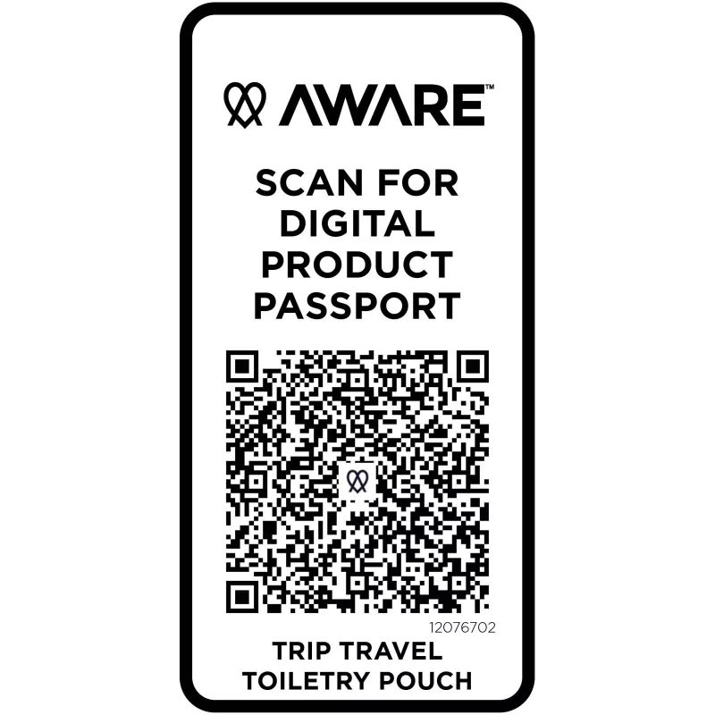 Trip Aware™, kosmetyczka podróżna wykonana z materiałów z recyklingu, 2 l - Złamana biel (12076702)