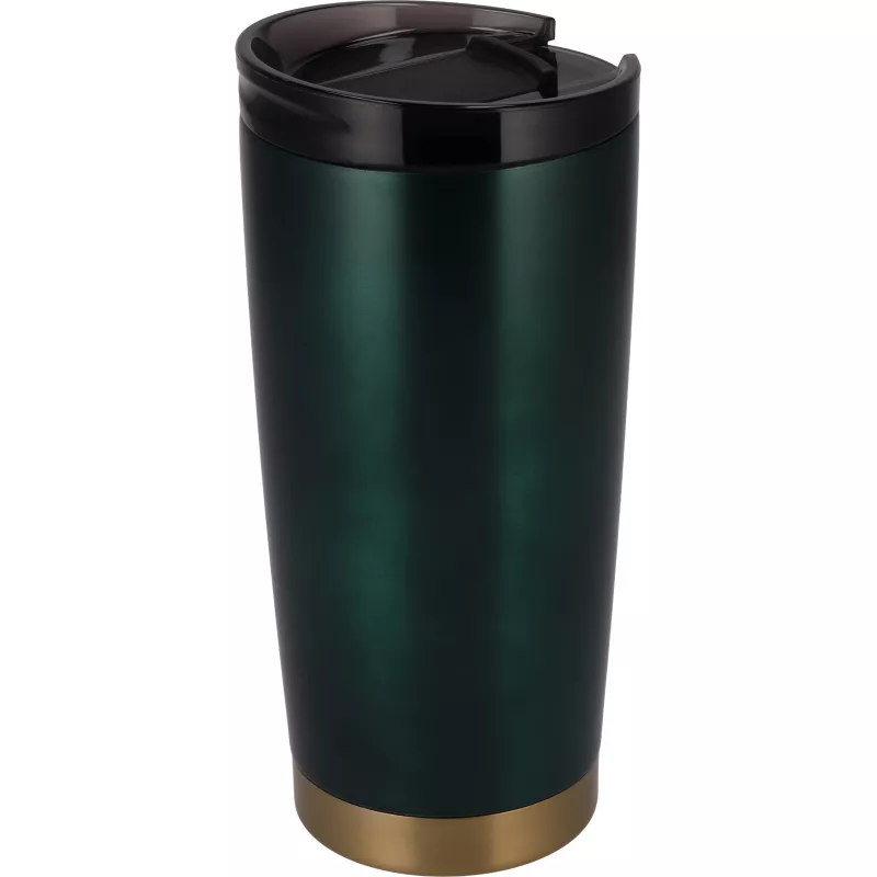 Kubek termiczny stalowy z recyklingu LA LOUVIERE MoLu 540 ml - ciemnozielony (535099)