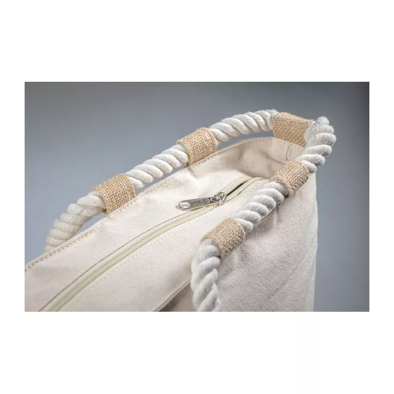 Torba plażowa z płótna i juty 280 g/m² MAKENKE - Bezowy (MO2805-13)
