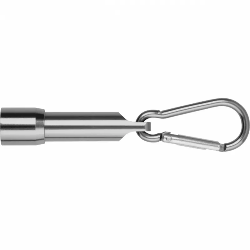 Mini latarka z aluminium z recyklingu BERGAMO - szary (529307)