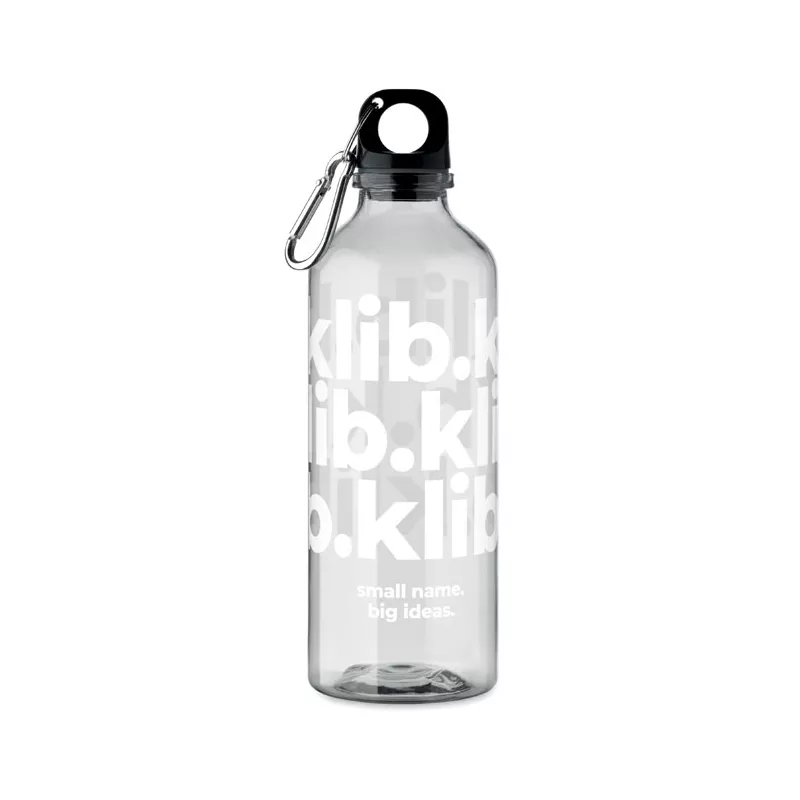 Butelka z RPET z karabińczykiem 500 ml MOSS RE500 - Przezroczysty (MO2803-22)