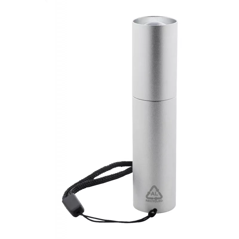 Chargelight Tone latarka akumulatorowa z recyklingowanego aluminium - srebrny (AP864122-21)