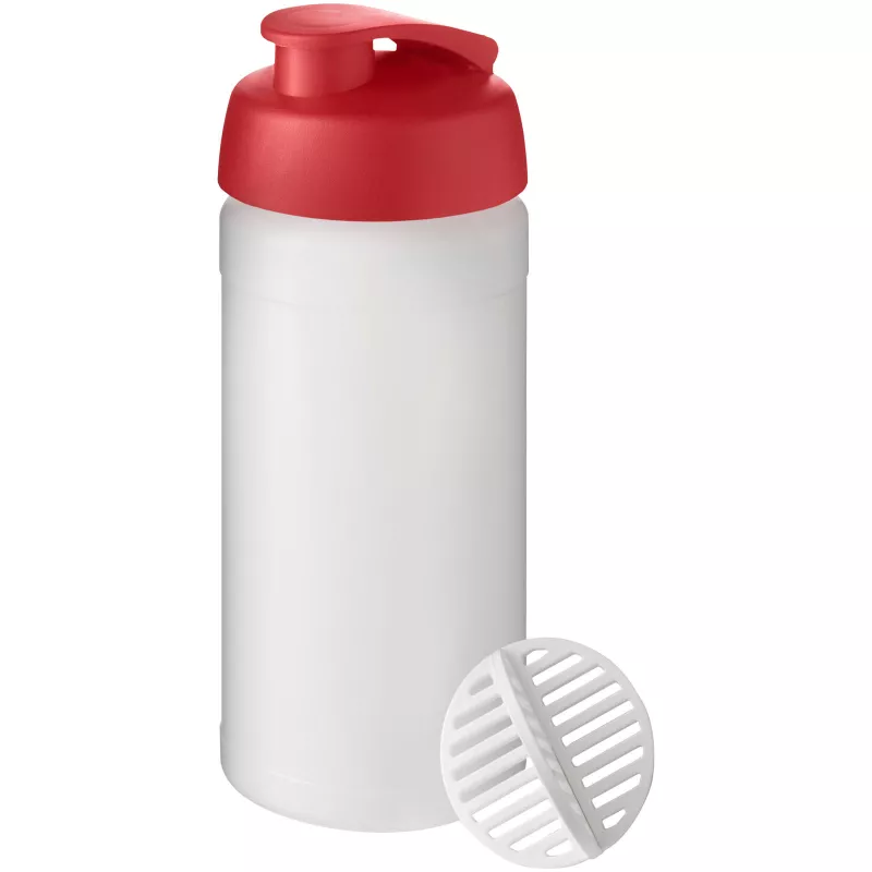 Shaker Baseline Plus o pojemności 500 ml - Czerwony-Szroniony bezbarwny (21070221)