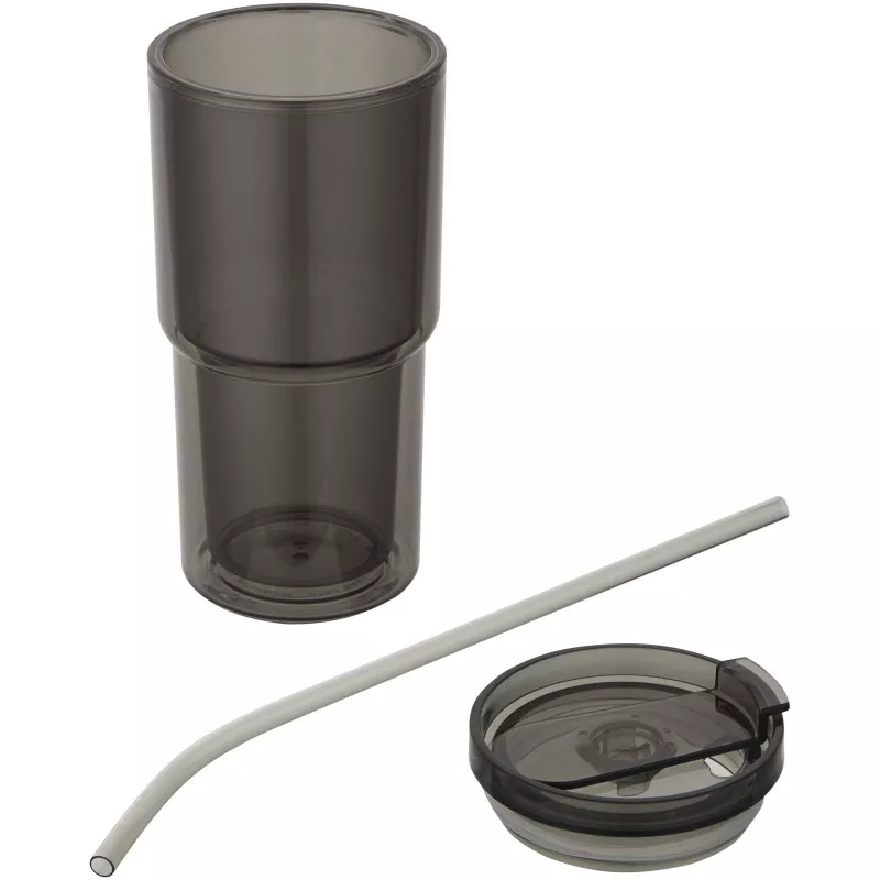 Kubek plastikowy Archer o pojemności 480 ml z podwójnymi ściankami - Czarny (10096790)