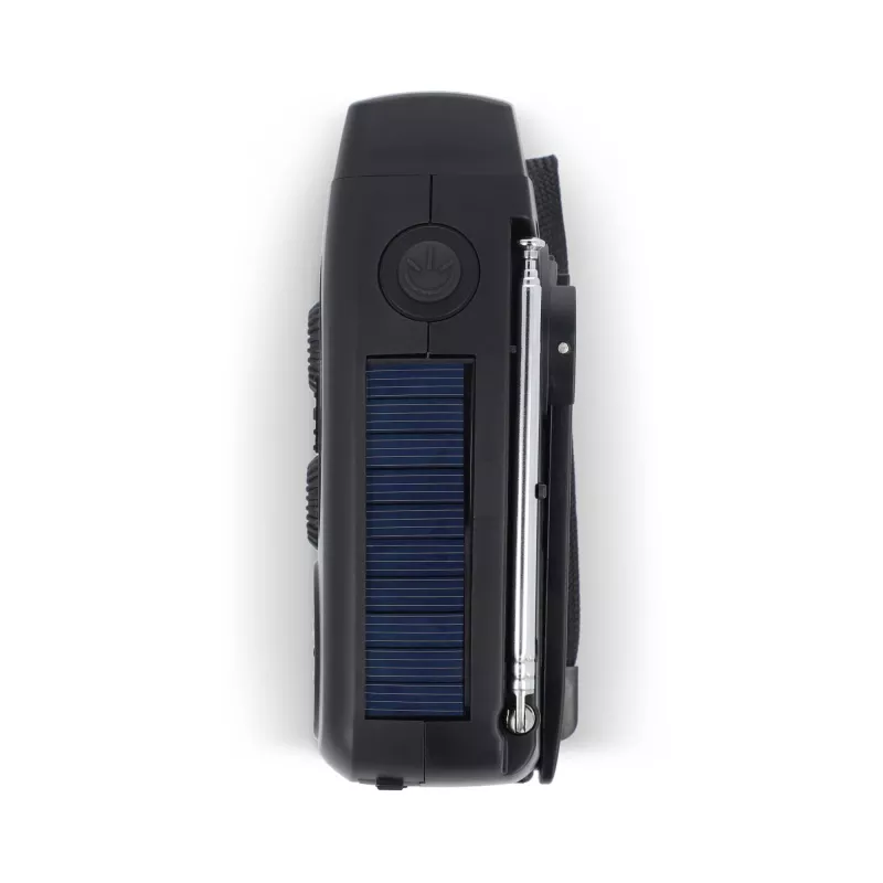 SafeSound Radio awaryjne zasilane energią słoneczną i korbką - czarny (LT95607-N0002)