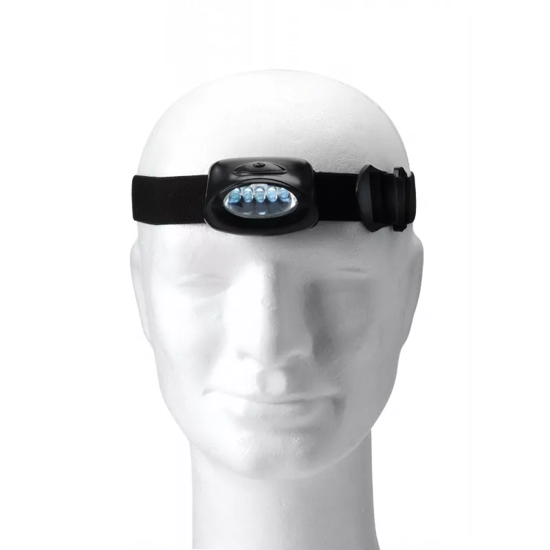 Latarka na głowę 5 LED - czarny (V5528-03)