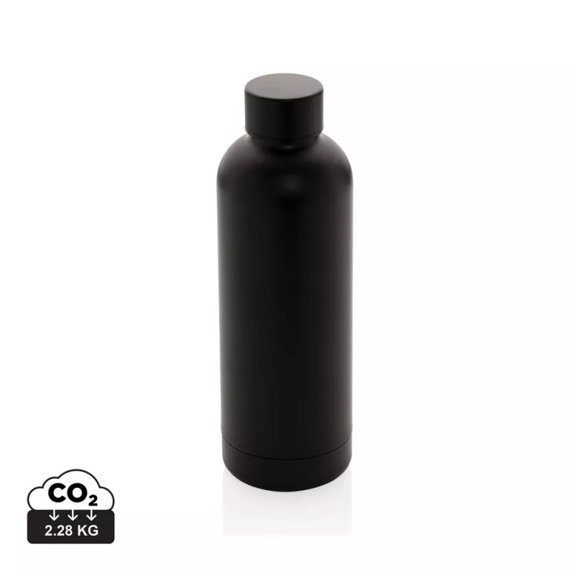 Butelka termiczna 500 ml, stal nierdzewna z recyklingu - czarny (P435.701)