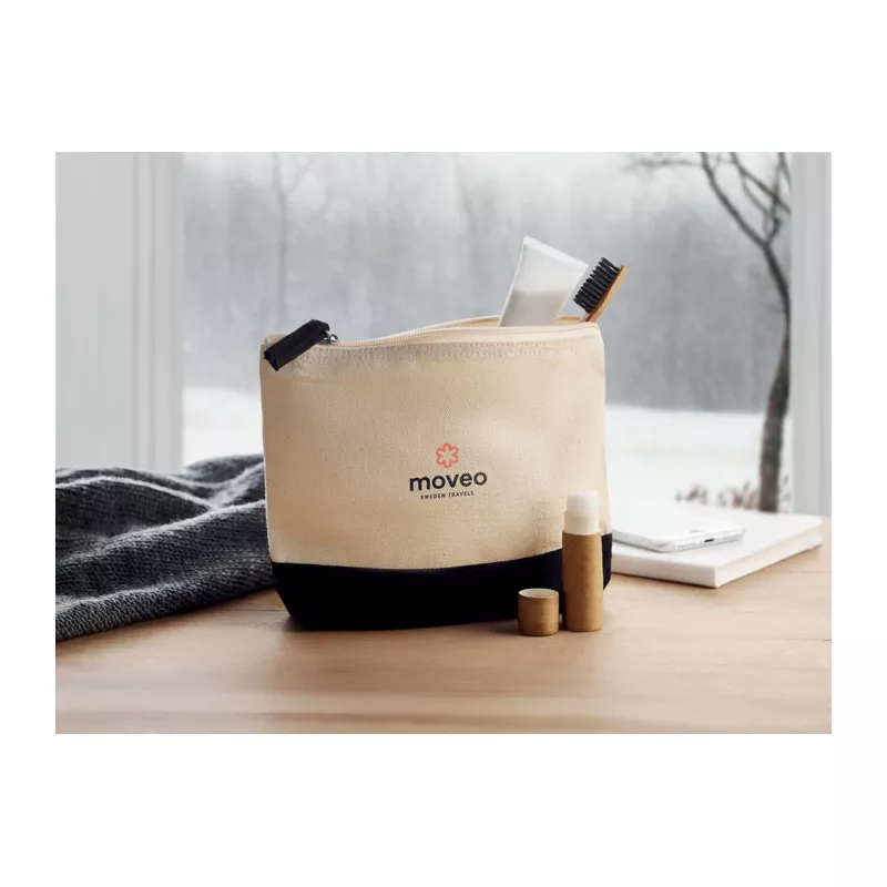 Kosmetyczka bawełniana 340 g/m² KLEUREN - Czarny (MO9815-03)