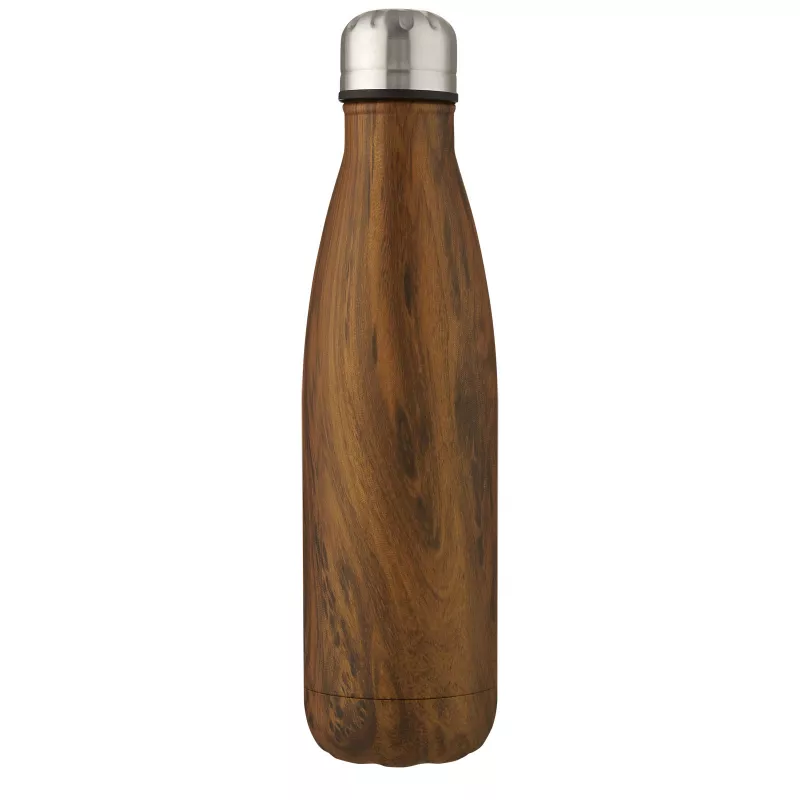 Izolowana próżniowo butelka Cove ze stali nierdzewnej 500 ml z nadrukiem imitującym drewno - Drewno (10068371)