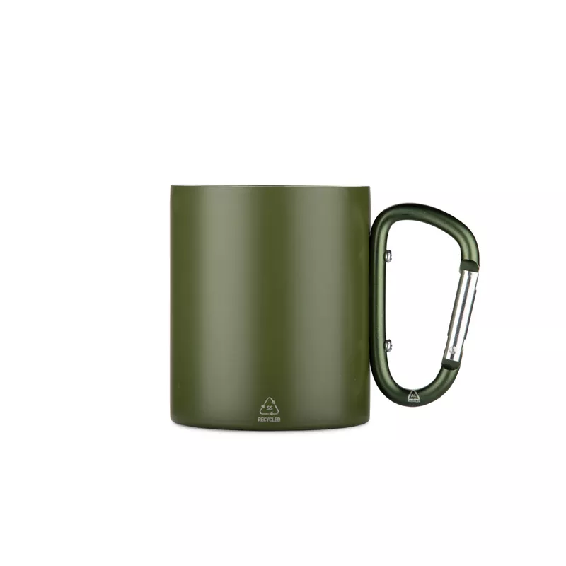 Kubek z recyklingowanej stali nierdzewnej VIVO 250 ml - zielony (16405-05)