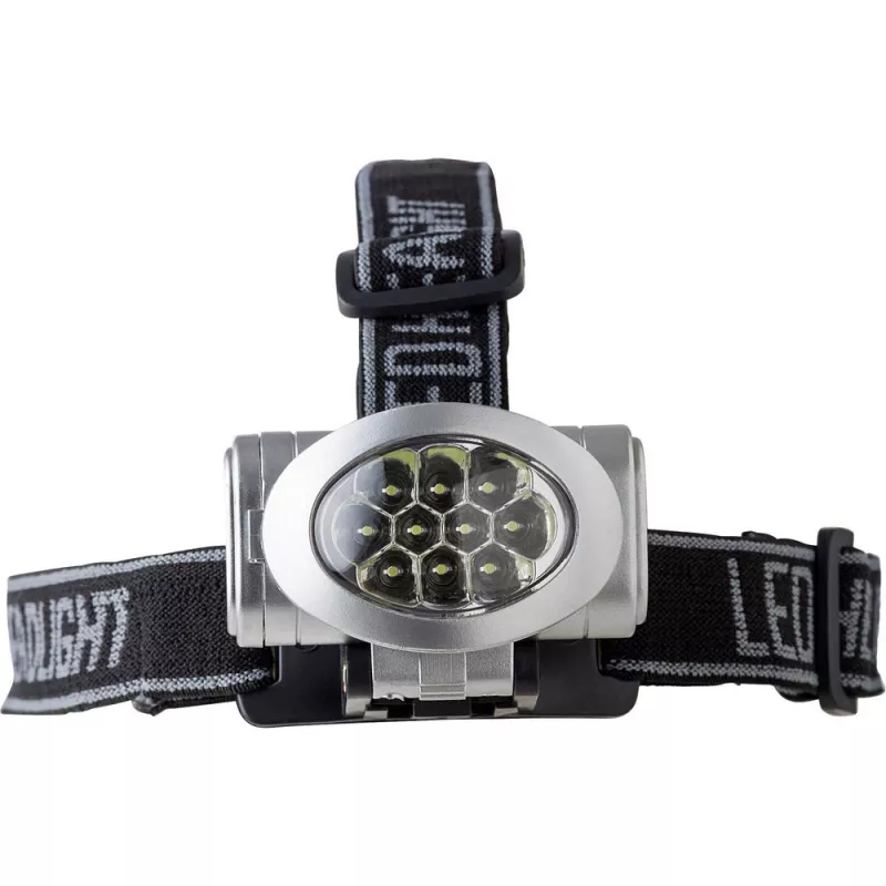 Latarka na głowę 8 LED - srebrny (V5527/A-32)